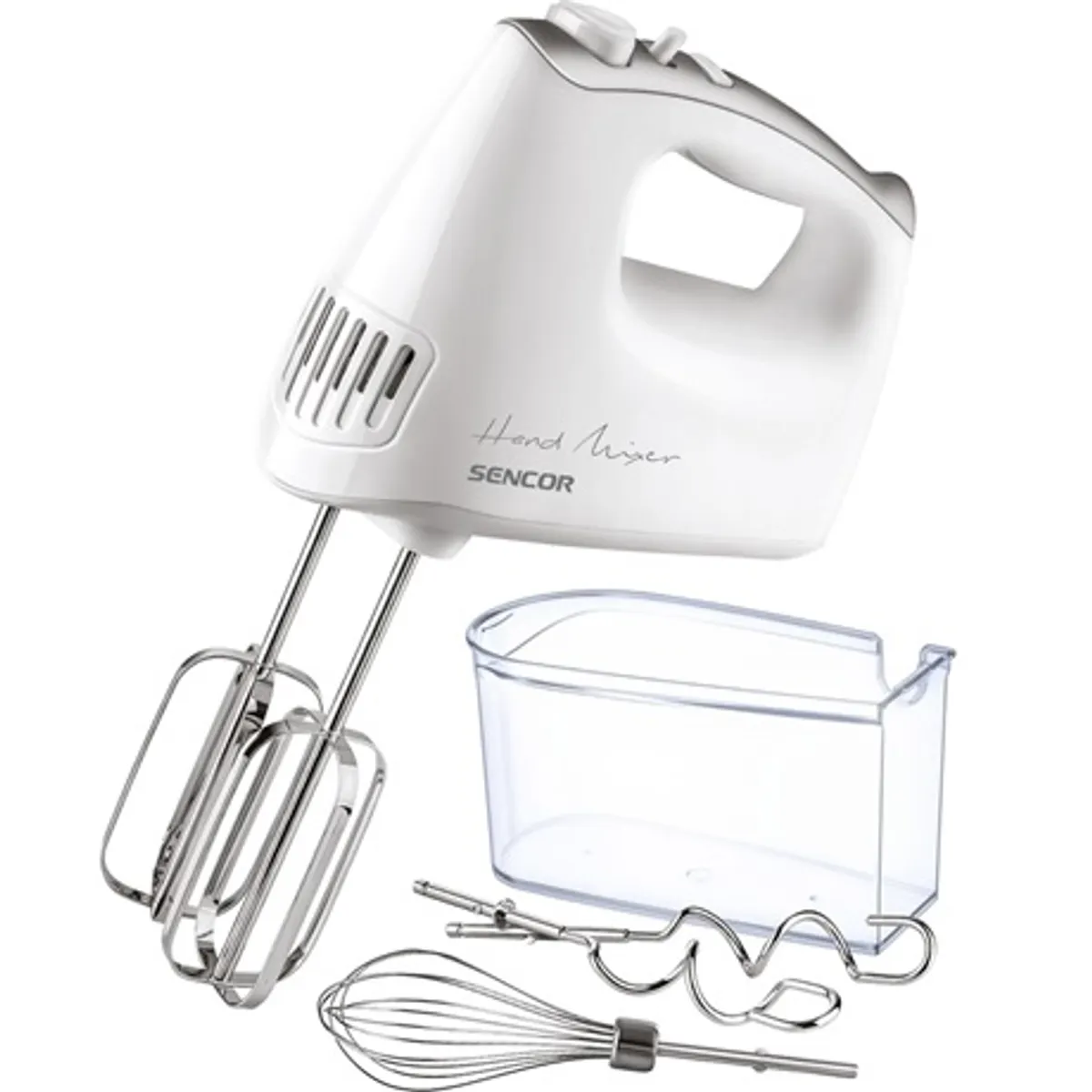 Sencor SHM5206WHEUE3 Kézi mixer 500 W 5 fokozat Turbo 3 tartozék #1