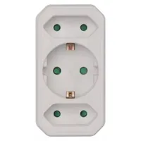Emos P00272 3 aljzatos schuko elosztó IP20 gyerekzár fehér 250 V 16 A 3680 W #1