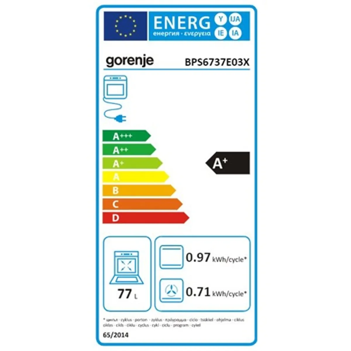 Gorenje BPS6737E03X beépíthető sütő rozsdamentes acél 77 l pirolízis homemade plus airfry softopen és softclose #9