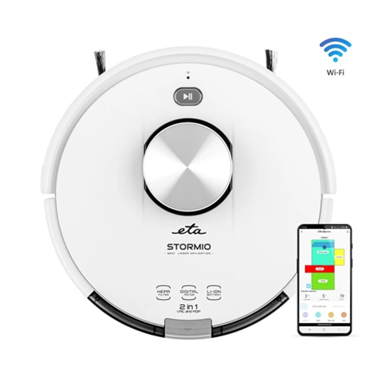 Eta 423790000 robotporszívó lézeres navigáció 3 térképpel Wifi ETA SMART alkalmazás #9
