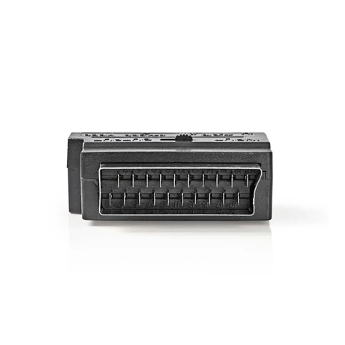 Nedis CVGP31902BK SCART adapter SCART férfi S-Video nő és 3x RCA nő nikkelezett fekete kapcsolható #3