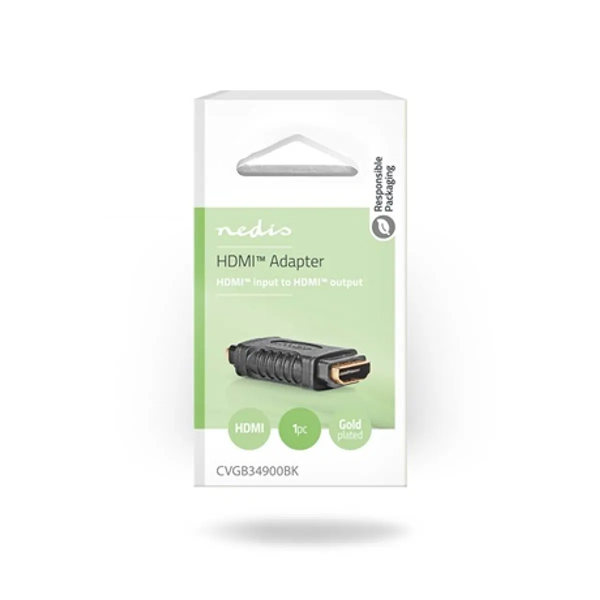 Nedis CVGB34900BK HDMI toldó adapter aranyozott HDMI bemenet és HDMI kimenet 4K@30Hz 1080p egyenes #7