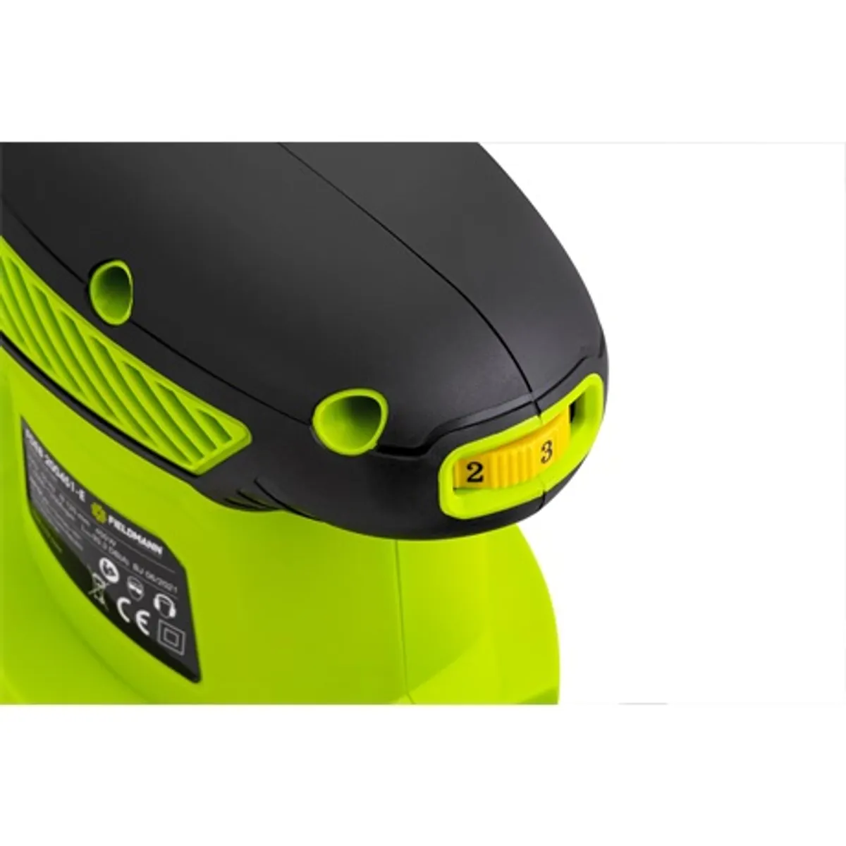 FIELDMANN FDEB 200451-E Excenter csiszoló 125 mm 450 W 13000 rpm 2 fokozat porszívócsatlakozó zaj 88 dB súly 2,1 kg kábel hossz 1,8 m #4
