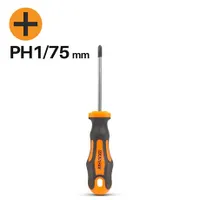 Handy 10523 csavarhúzó PH1 75 mm króm-vanádium szár akasztóval csúszásmentes fogantyú #1