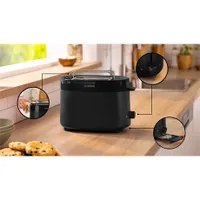 Bosch TAT2M123 kenyérpirító két szeletes olvasztás és felmelegítés integrált melegítőrács morzsatálca elöl automatikus kikapcsolás BPA-mentes #3