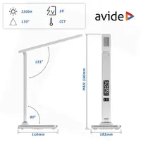 Avide ABLDL-OLC-6W-WH led asztali lámpa 36 LED 6W 5000K 170 fok IP20 fekete 5V SMD2835 #2