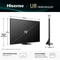 Hisense 75U8Q U8Q Mini-LED Pro 165 Hz 4K VIDAA Smart OS Dolby Vision Atmos IMAX Enhanced #2
