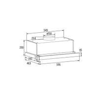 Cata TFB-5160 X beépíthető páraelszívó 60 cm inox teleszkópos #2