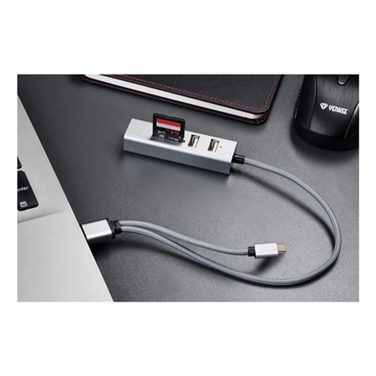 Yenkee YHC 103SR USB-C OTG hub és kártyaolvasó 3x USB 2.0 Micro SD SDHC SDXC #3