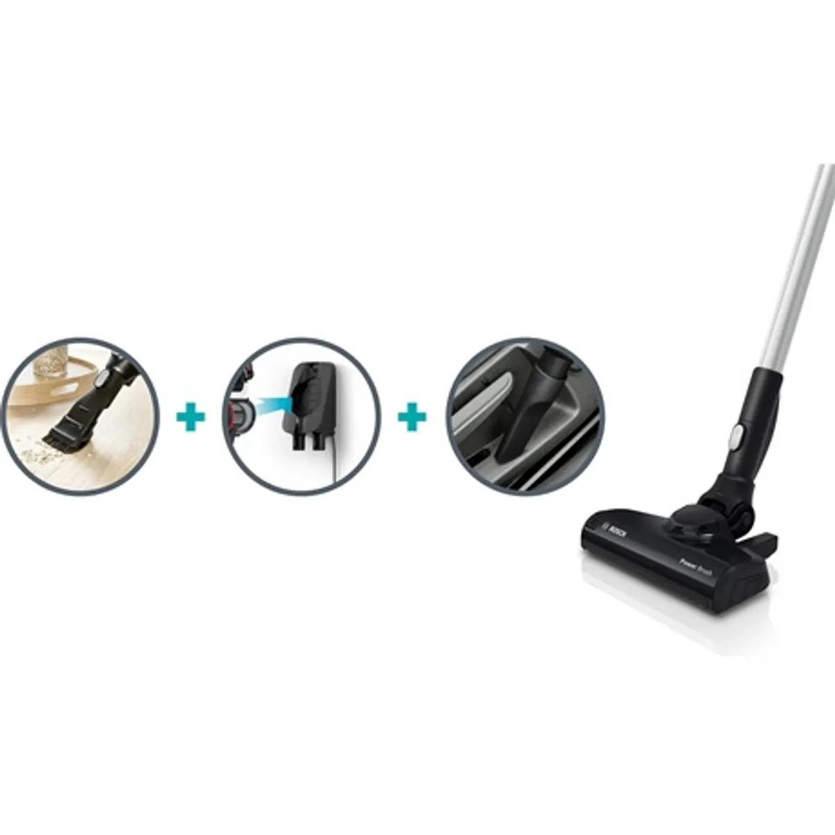 Bosch BCS611P4A Unlimited Serie6 éjkék vezeték nélküli álló porszívó 18 V 30 perc üzemidő, motoros szívófej, 2in1 kárpitszívó és bútorkefe #5