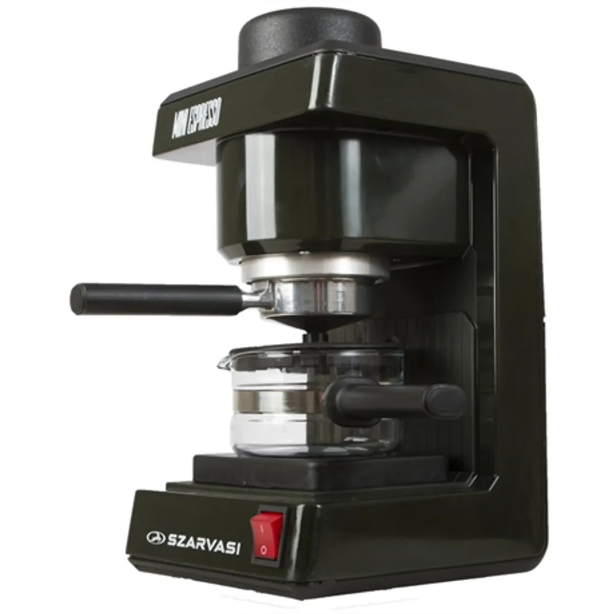 Szarvasi SZV612 BARNA espresso kávéfőző 800W 2-6 adagos skálázott üveg kiöntő edény világító kapcsoló csúszásmentes talp #1