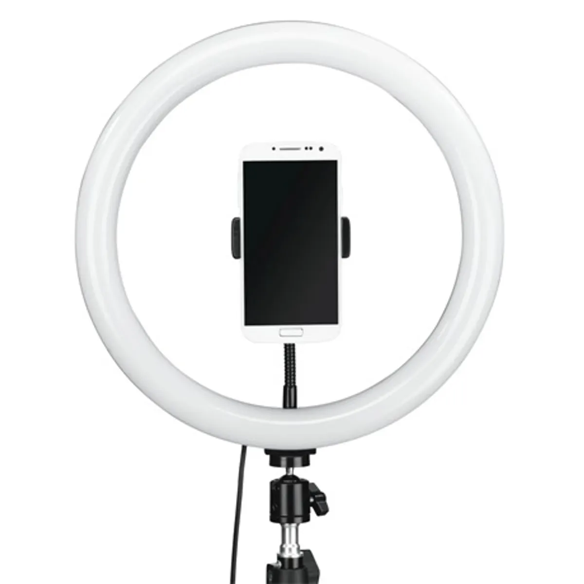 Hama 00004659 SPOTLIGHT STEADY 120 II 12" LED körlámpa, 162 LED, 3000–6000 K, 10 fényerősségi szint, 215 cm, USB-A, Bluetooth távkioldó, állvány #2