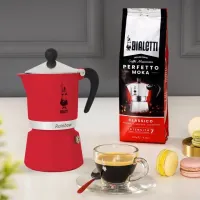 Bialetti 4962 RAINBOW Rainbow kotyogós kávéfőző 3 adag piros alumínium gáz elektromos kerámia nem indukciós #5
