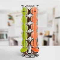 Bewello BW1001B Dolce Gusto kapszula tartó 24 db, 4 oszlop, krómozott állvány, forgatható #1