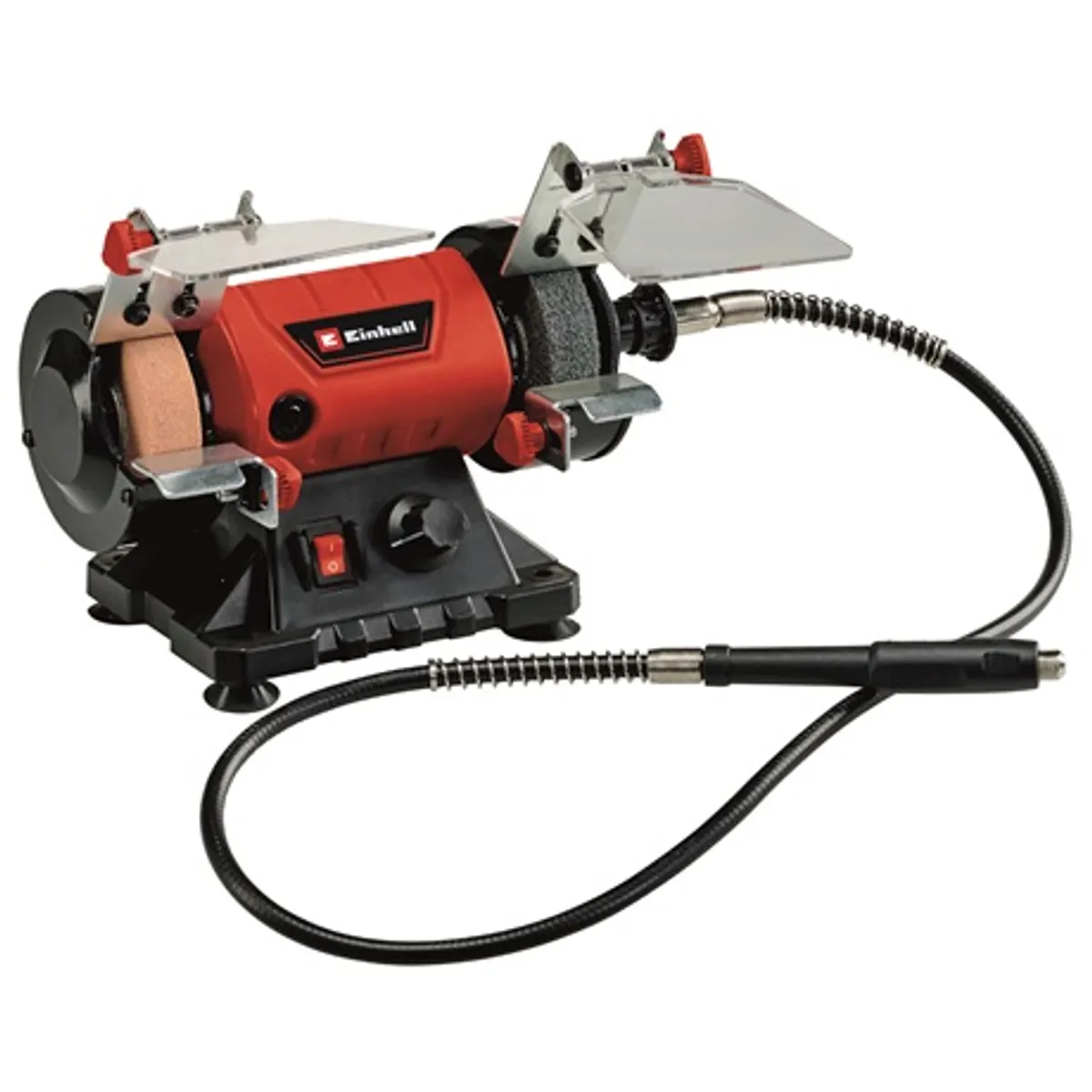 Einhell TC-XG 75 KIT Kettős köszörű készlet 75 mm korongok, állítható munkalemez, flexibilis tengely, 150 W, 9900 fordulat percenként #1