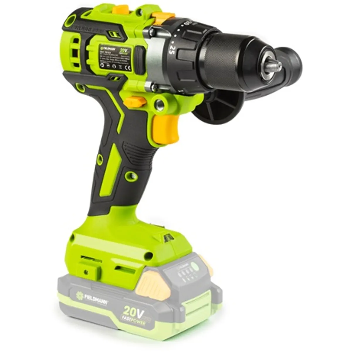 Fieldmann FDUV 70215-0 Fúró-csavarozó 20V Li-Ion 2Ah kulcs nélküli tokmány led 13mm nyomaték 60 Nm 18+3 pozíció #1