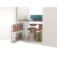 Metaltex MX364650 In Out kihúzható konyhai tároló ezüst polytherm dupla bevonat teherbírás 2 kg méretek 28x22x6 cm #1