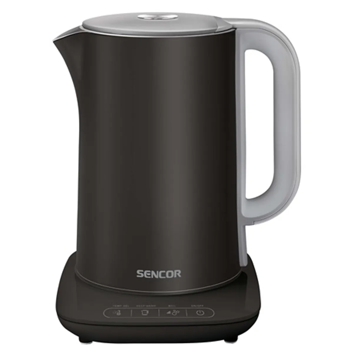 Sencor SWK1592BK vízforraló 1,5 L 2150 W duplafalú rozsdamentes SUS304 LED kijelző Strix középcsatlakozó 40-100 °C #1