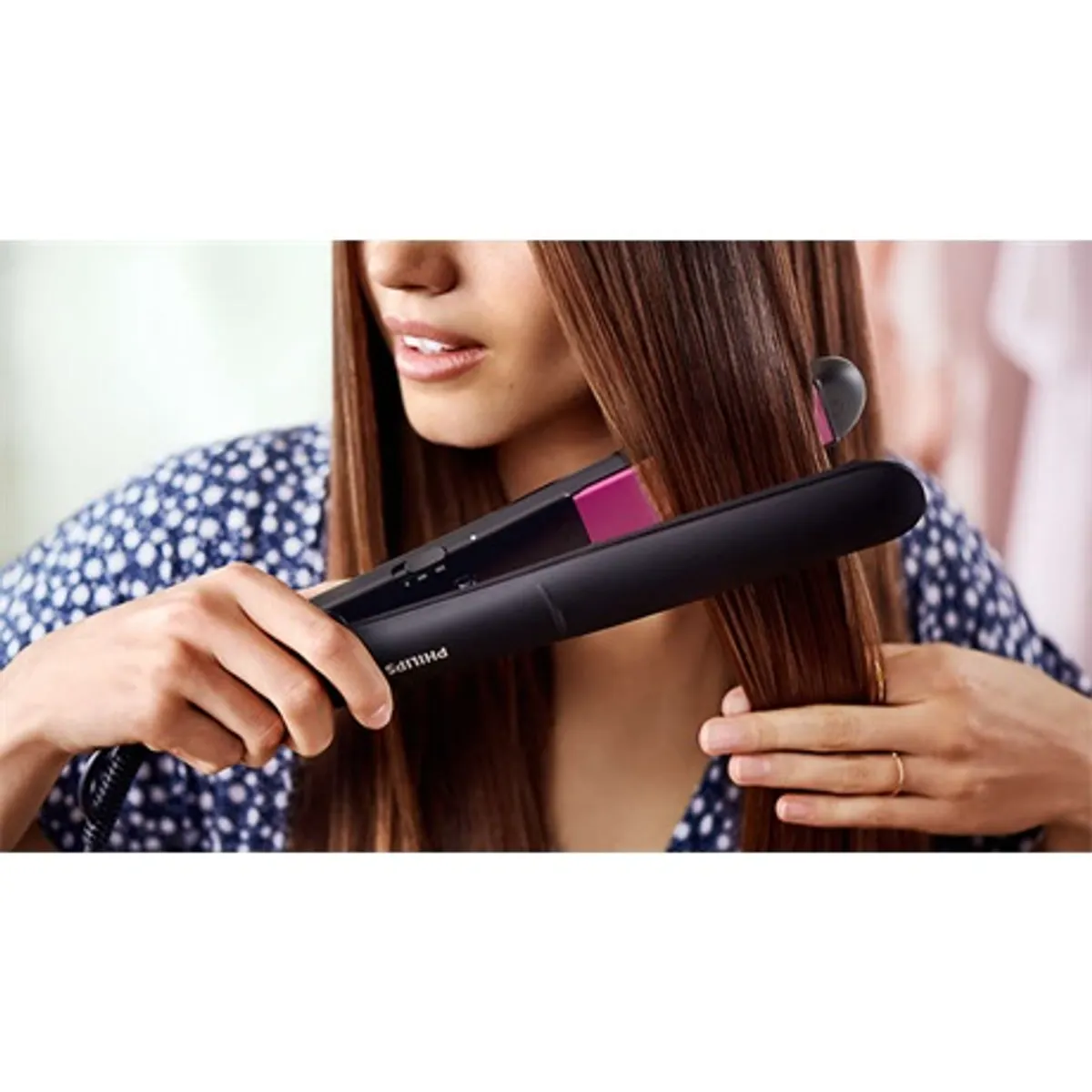 Philips BHS375/00 EssentialCare hajegyenesítő keratin kerámialapok ThermoProtect 220 C 2 fokozat 100 mm hosszú lapok billentyűzár 110-240 V 60 mp #6