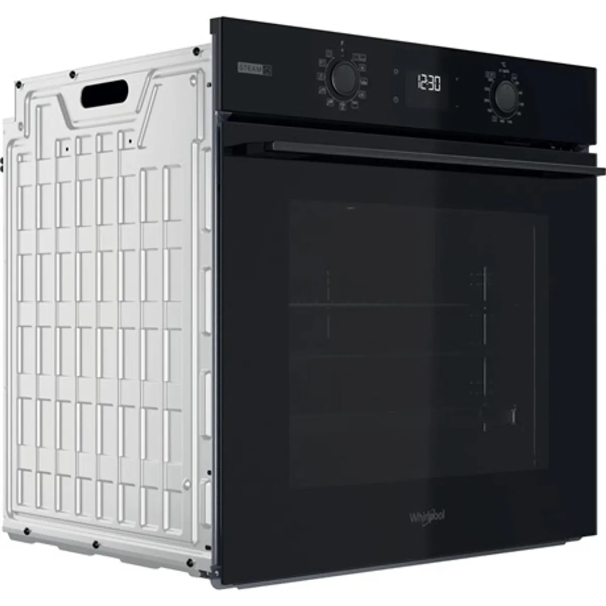Whirlpool OMSK58RU1SB beépíthető sütő gőz funkcióval, 71 L, digitális kijelző, süllyeszthető kezelőgombok, sütősín #3