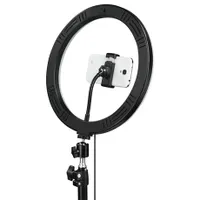 Hama 00004659 SPOTLIGHT STEADY 120 II 12" LED körlámpa, 162 LED, 3000–6000 K, 10 fényerősségi szint, 215 cm, USB-A, Bluetooth távkioldó, állvány #3