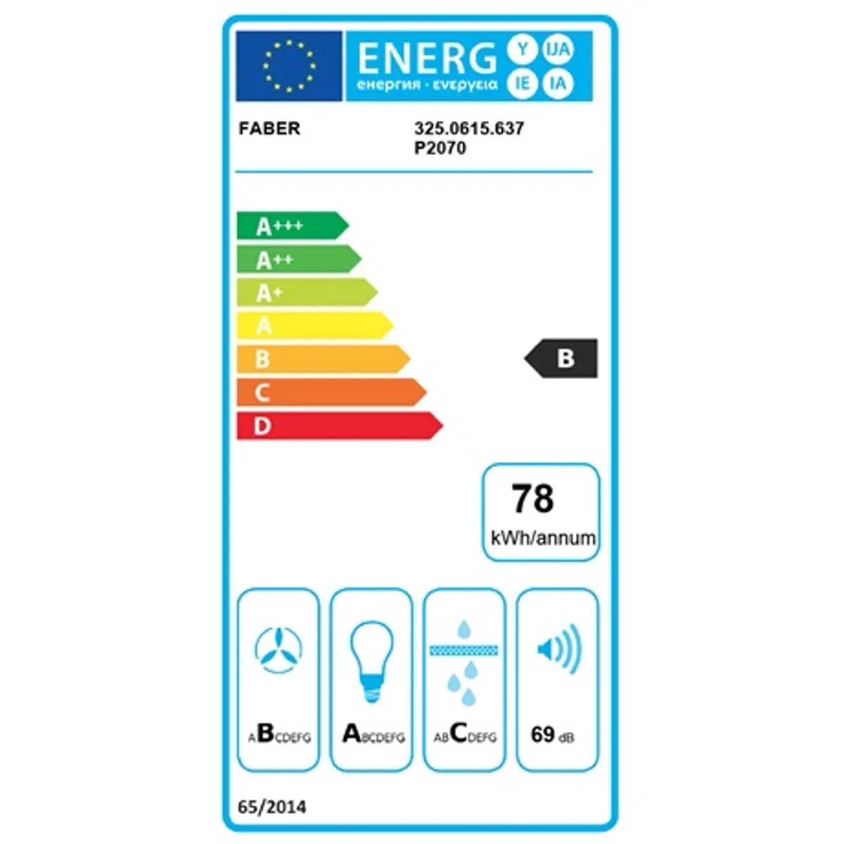 Faber STILO COMFORT X A60 Stilo Comfort X 600mm inox LED zsírszűrő fém kazettás 310-690 m3h 54-72 dB #2