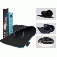 Forev RS-01 RGB LED-es gamer egérpad 80x30 cm, gumírozott csúszásmentes, 11 RGB fénymóddal, vízálló felület, 150 cm USB-kábel #3