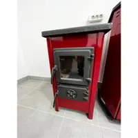 Warnex HAPPY kályha 6 kW 120 mm füstcső 40x72x40 cm vörös fekete fa és széntüzelésre #2