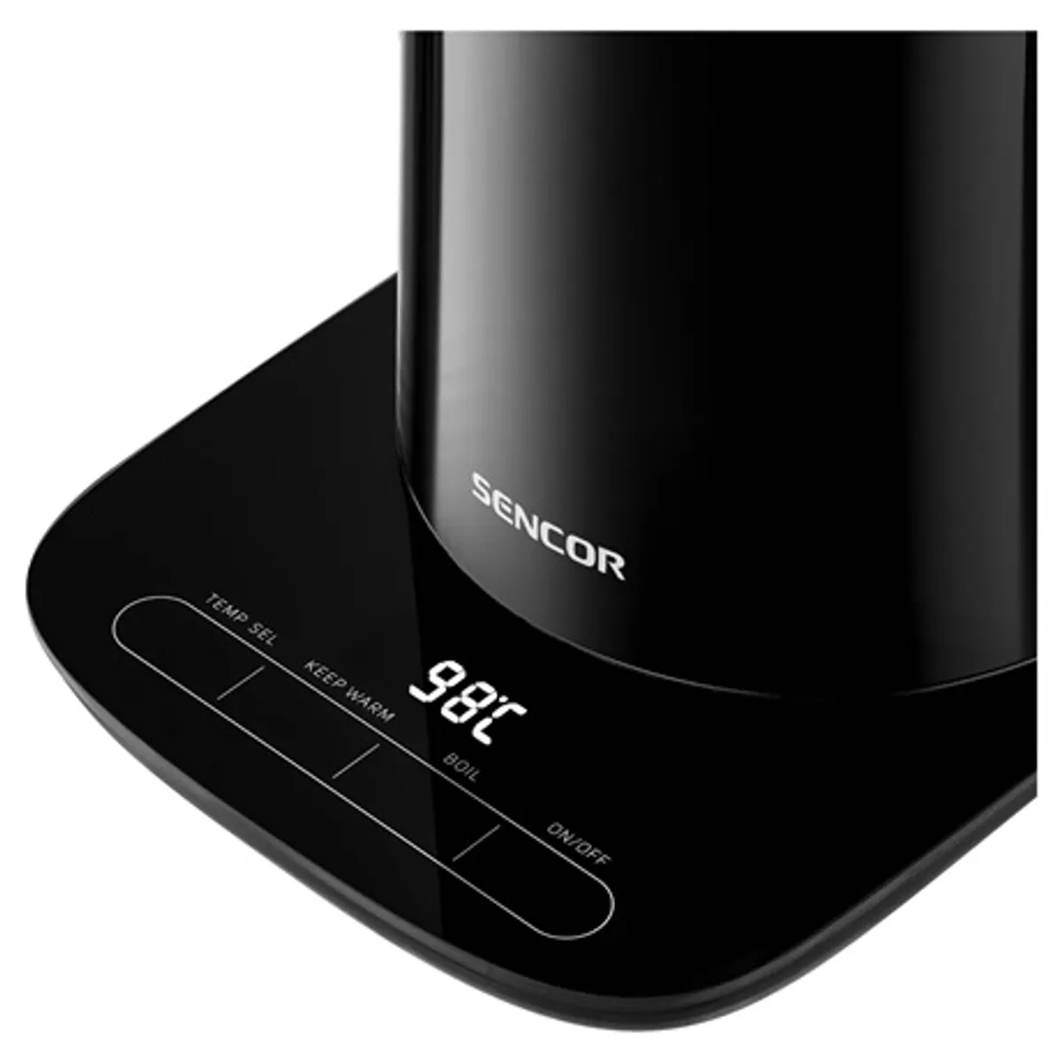 Sencor SWK1592BK vízforraló 1,5 L 2150 W duplafalú rozsdamentes SUS304 LED kijelző Strix középcsatlakozó 40-100 °C #5