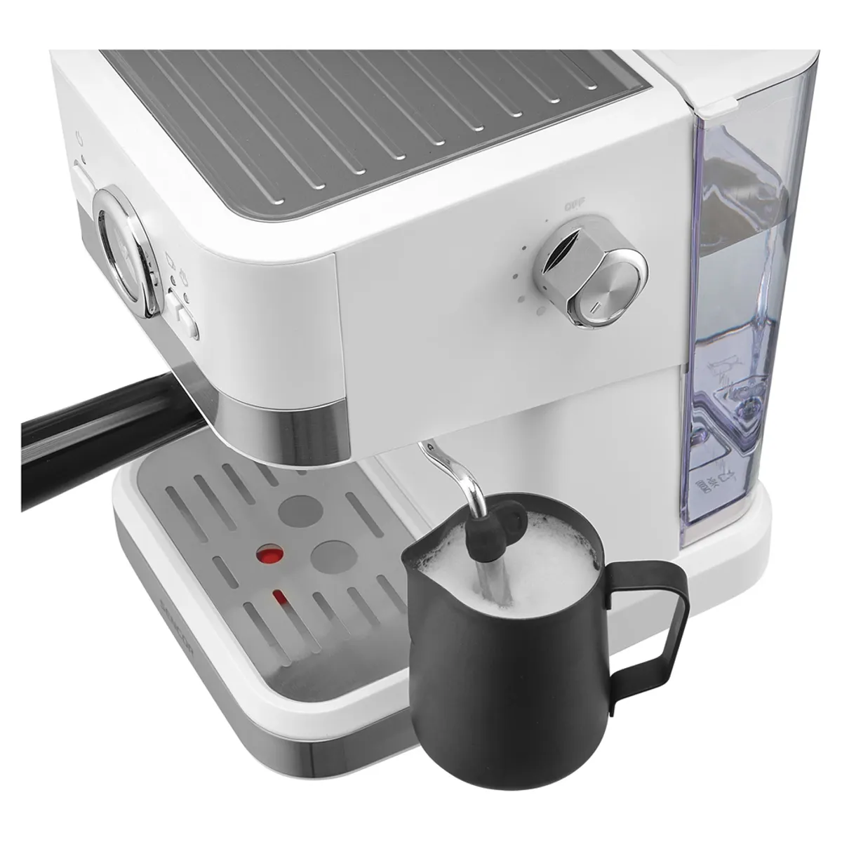 Sencor SES 1720WH karos presszó kávéfőző 20 bar, 1,5 l víztartály, 1050 W, fehér, forgatható gőzkar #4