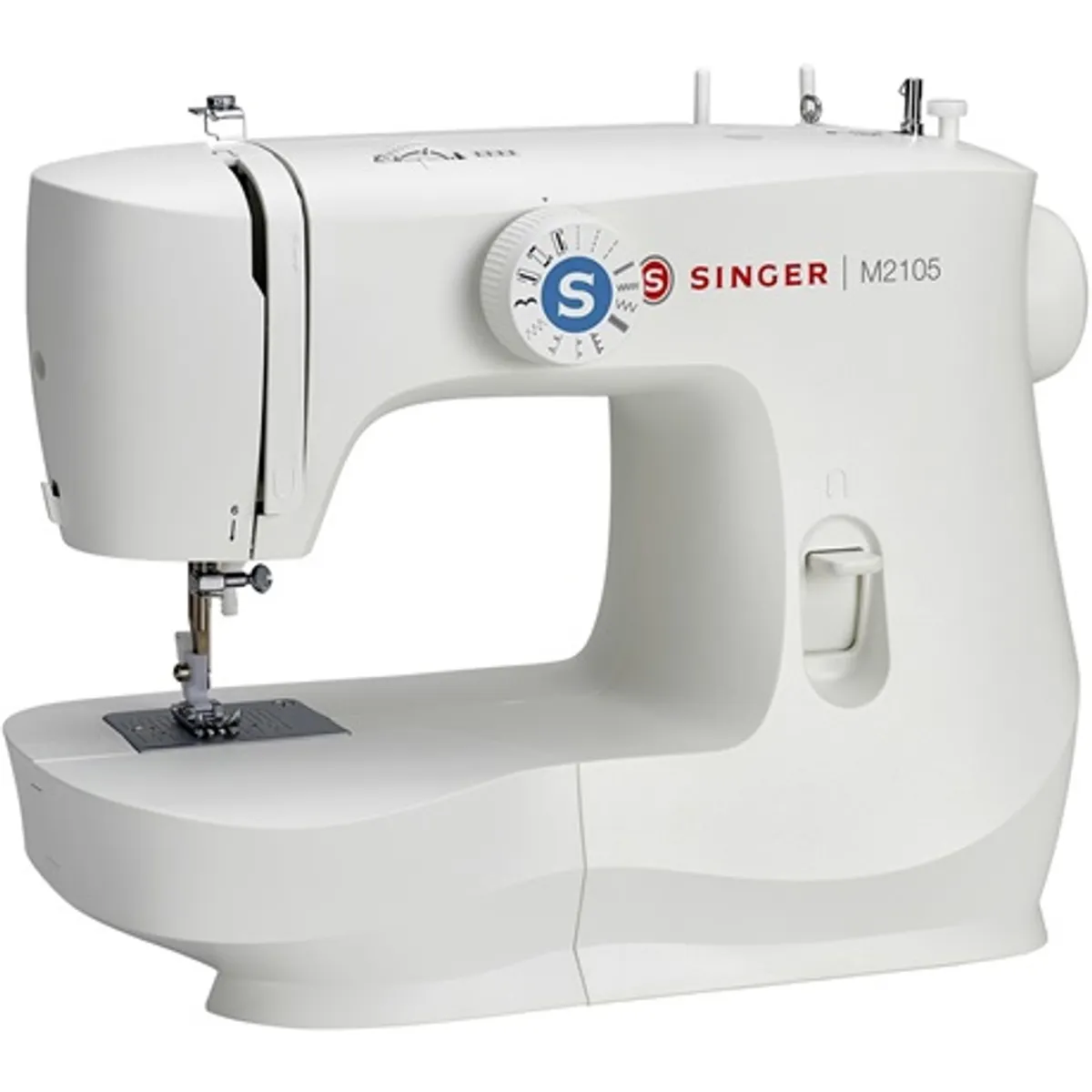 Singer M2105 Varrógép 8 öltés négylépcsős gomblyuk fémszerkezet LED világítás szabad kar #1