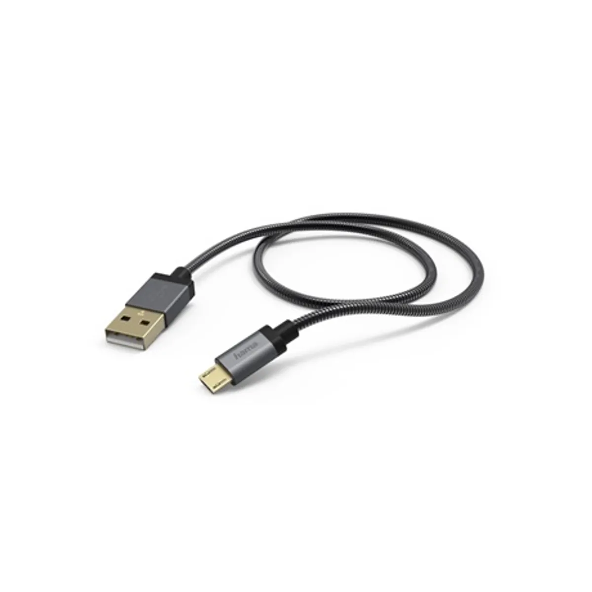 Hama 173625 "ELITE - METAL" micro USB adatkábel 1,5 m USB 2.0 antracit #1