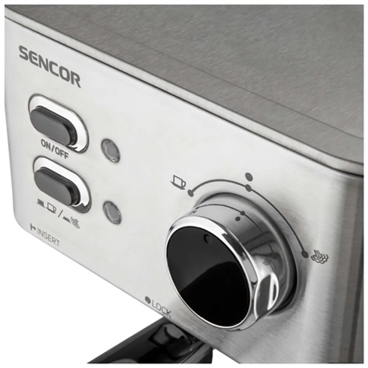 Sencor SES4010SS Espresso kávéfőző, 15 bar szivattyú, rozsdamentes acél ház, 1-2 csésze, gőz funkció, 1,5 l víztartály, fém csészetartó, cseppgyűjtő tálca #3