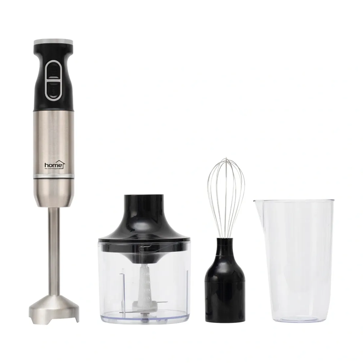 Home by Somogyi HGBMS65 botmixer szett 1000W 2 sebességfokozat rozsdamentes kések 500 ml tálas aprító 650 ml mérőpohár habverő #2