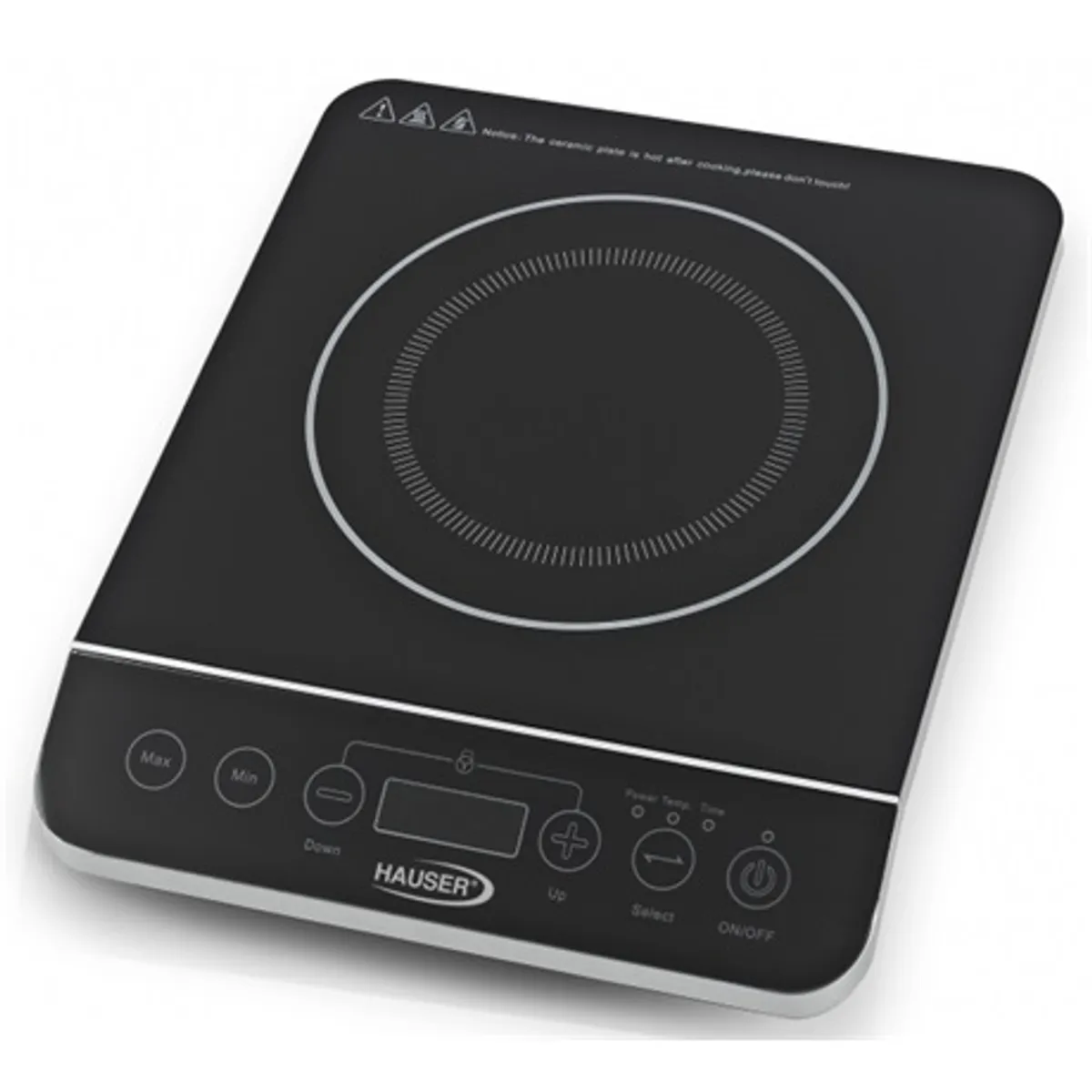 Hauser IC2014 indukciós főzőlap üvegkerámia 2000W 240C időzítés 180 perc automatikus edényfelismerés gyerekzár érintőgombos vezérlés lcd kijelző #1