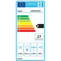 Candy CBT625/2B/1 beépíthető páraelszívó fekete 65 W max 332,1 m3/h 2 alumínium zsírszűrő #2