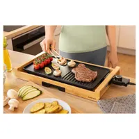 Sencor SBG 206BK grillsütő 2 az 1-ben sima és bordás sütőlap 43x23 cm állítható hőmérséklet 1800 W #6