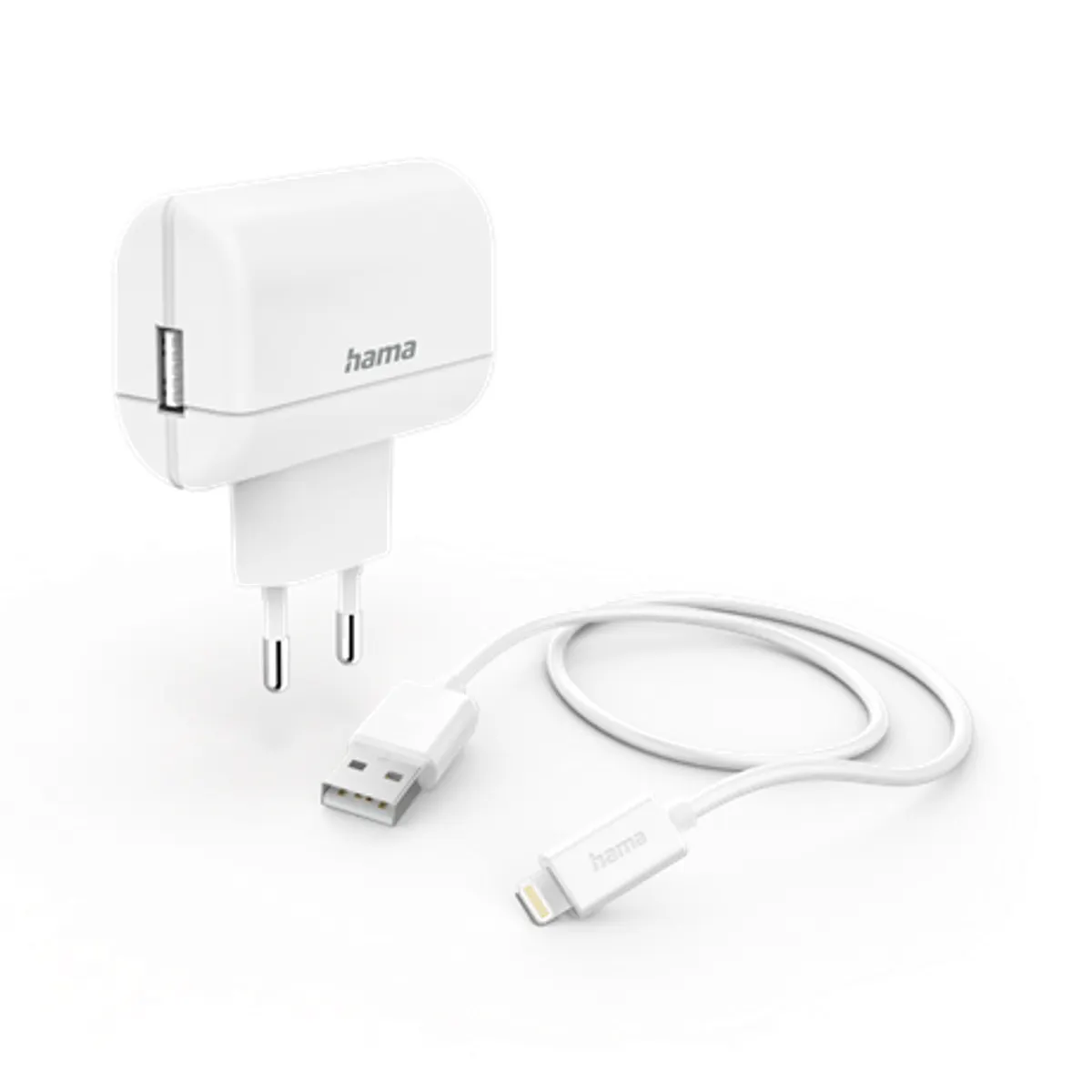 Hama 00201619 USB töltő Lightning fehér 12W 5V 2,4A 1 m USB-A kábel mellékelve #1