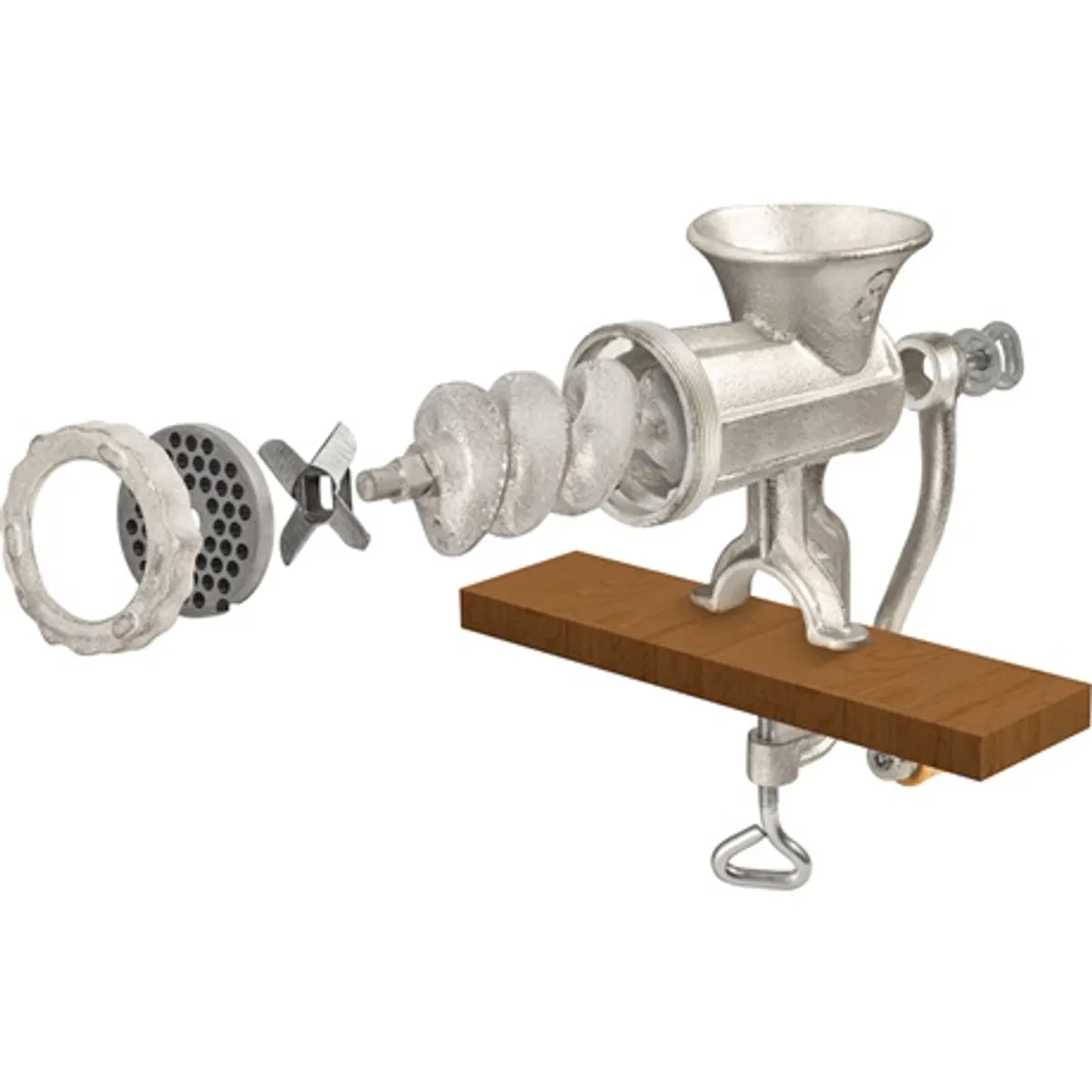 Lamart LT7041 Aero húsdaráló 7,5 x 20,5 x 19 cm öntöttvas ezüst fa fogantyú rögzítő mechanizmussal #2