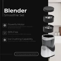 Adler AD4084 turmixgép 500W nominal 1200W max 4 pengés és 2 pengés rozsdamentes acél BPA mentes kulacs pulzáló védelem csúszásmentes talpak #6