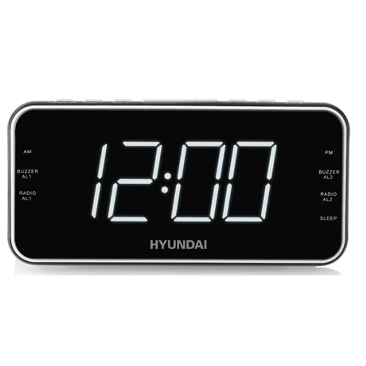 Hyundai RAC521PLLBCH rádiós ébresztőóra fekete 47 mm kijelző, DIMMER, FM és AM tuner, duál ébresztés, Sleep funkció, USB töltőport 5V 1,5A, AUX bemenet #2