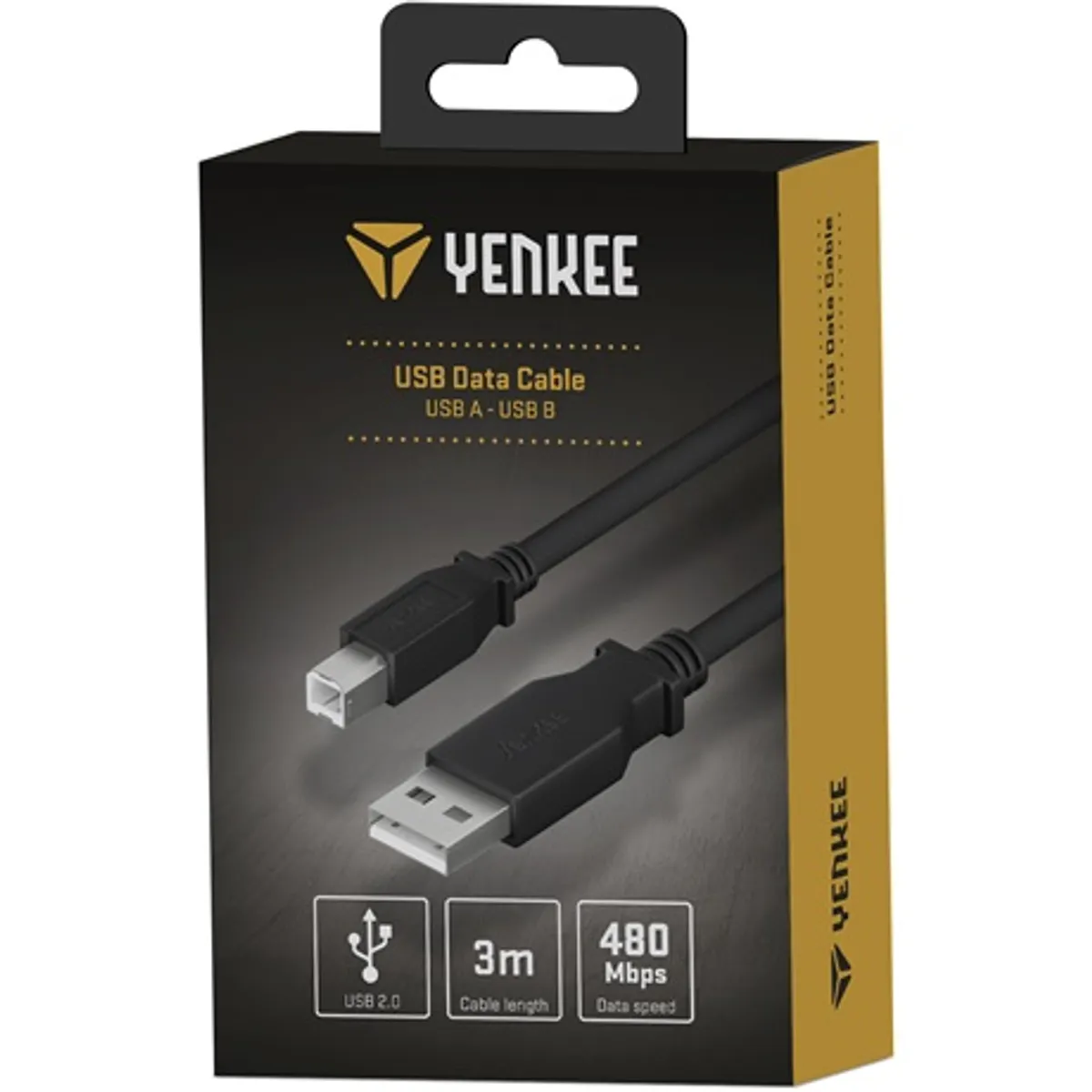 Yenkee YCU 016 BK USB A USB B kábel USB 2.0 3m fekete #3