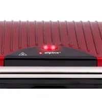 Alpina 25277 kontakt grill vörös 1000W beépített zsírfogó tálca tapadásmentes sütőfelület indikátor fény csúszásmentes talpak #7