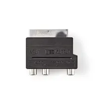 Nedis CVGP31902BK SCART adapter SCART férfi S-Video nő és 3x RCA nő nikkelezett fekete kapcsolható #1