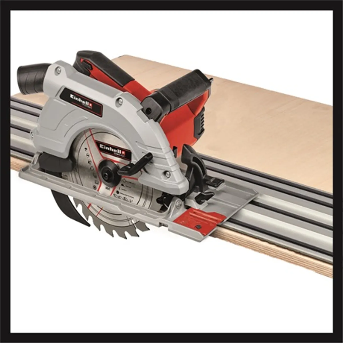 Einhell TE-CS 190-1 Kézi körfűrész 1500 W 190 mm fűrészlap szerszám nélküli beállítás LED világítás alumínium asztal #4