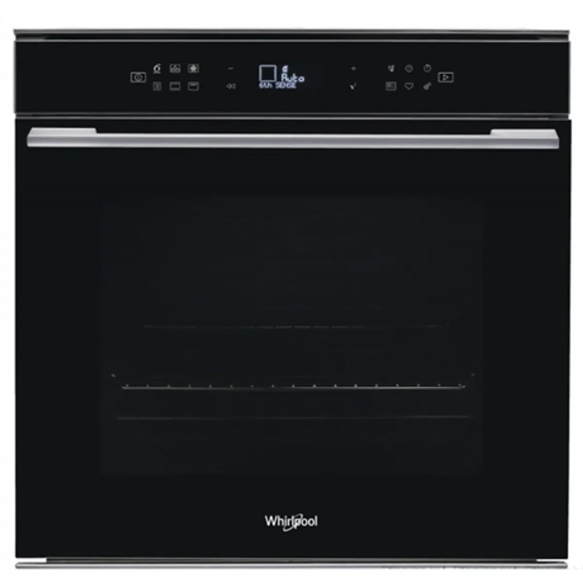 Whirlpool W7 OM4 4S1 P BL Sütő beépíthető elektromos 73L Pirolitikus Digitális kijelző Légkeverés Grill 2450W Energiaosztály A Fekete #1