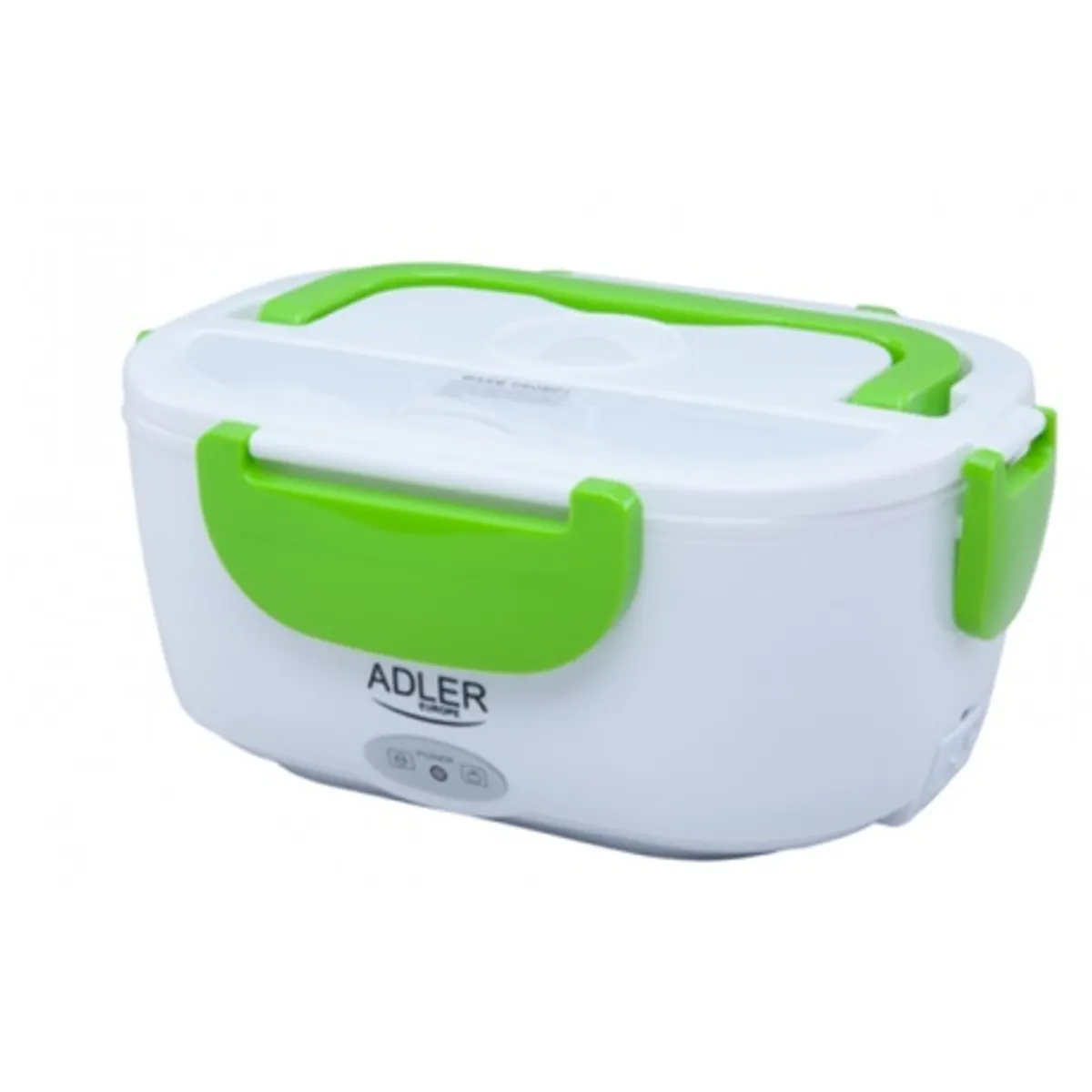 Adler AD4474 ZÖLD Ételmelegítő hordó 1,1l 2 kamrás kivehető leves rekesz biztonsági zárófülek kanál #1