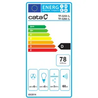 Cata TF-5260 ALU LED páraelszívó 50/60 cm, LED világítás, mechanikus tolókapcsoló, 350 m3/h, 54-68 dB, energiaosztály E #2