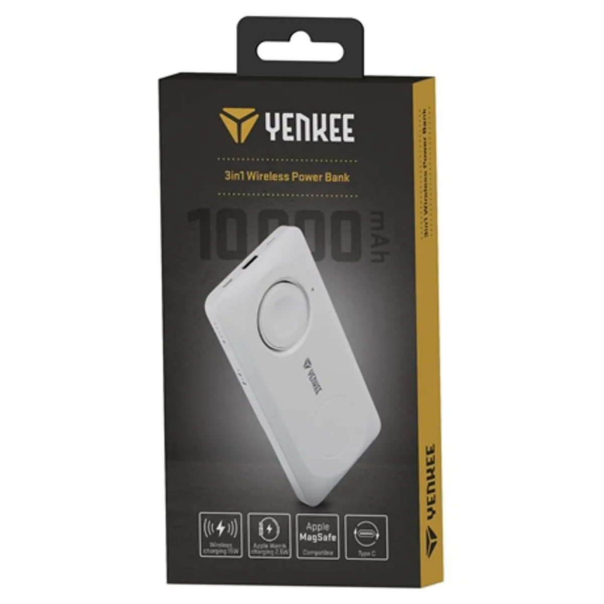 Yenkee YPB 510 POWER BANK 10000 mAh USB-A 22.5W USB-C 7.5W Wireless 15W Apple Watch töltés 3 eszköz egyidejű töltés #6