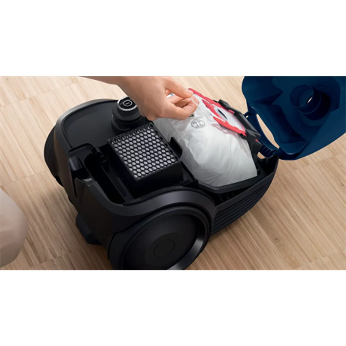 Bosch BGBS2BU1T Serie 2 porzsákos porszívó 80 dB mikroszűrő kék #7